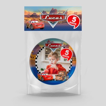 Pin/Íman Redondo 58mm - Faísca McQueen (Personalizado)