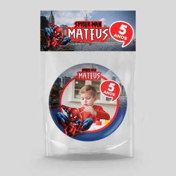 Pin/Íman Redondo 58mm - Homem-Aranha / Spiderman (Personalizado)