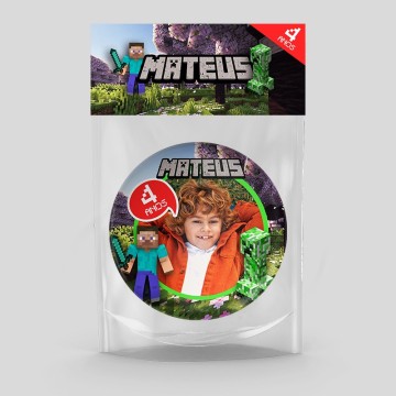 Pin/Íman Redondo 58mm - Minecraft (Personalizado)