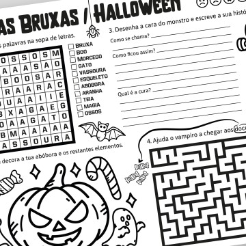 Fichas Educativas - Especial Dia das Bruxas / Halloween