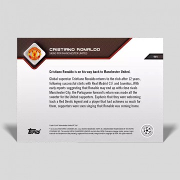 Topps NOW® - Cristiano Ronaldo - Signs for Manchester United