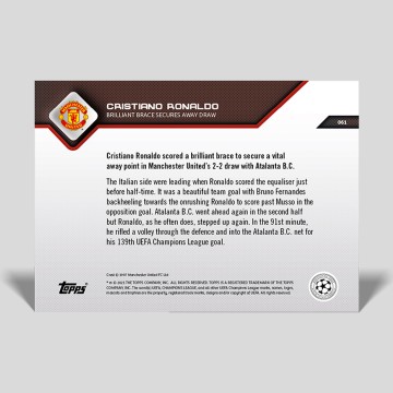 Topps NOW® - Cristiano Ronaldo - Brilliant Brace Secures Away