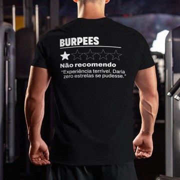 T-shirt "Burpees – ★☆☆☆☆" - Apenas 8,90€
