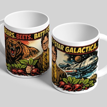 Caneca The Office Dwight Schrute – Bears. Beets. Battlestar Galactica.