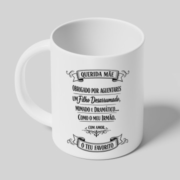 Caneca Querida Mãe Engraçada – Presente Original Dia da Mãe