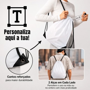 Mochila Saco Personalizada (34x42cm) - Apenas 3,90€