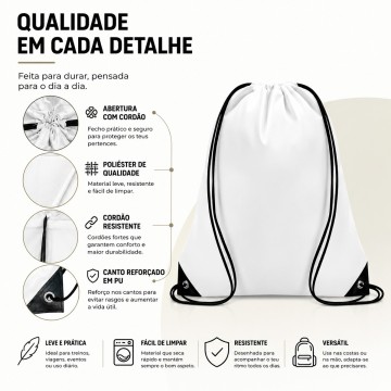 Mochila Saco Personalizada (34x42cm) - Apenas 3,90€