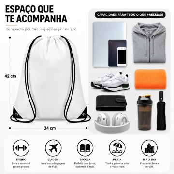 Mochila Saco Personalizada (34x42cm) - Apenas 3,90€