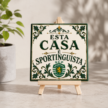 Azulejo Decorativo - Esta casa é Benfiquista, Portista, Sportinguista