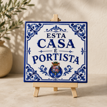 Azulejo Decorativo - Esta casa é Benfiquista, Portista, Sportinguista