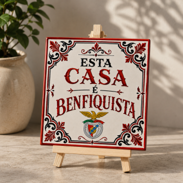 Azulejo Decorativo - Esta casa é Benfiquista, Portista, Sportinguista
