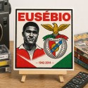 Azulejo Vintage Eusébio 15x15 | Homenagem ao Rei do Benfica - 7,50€
