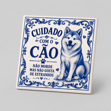 Azulejo Personalizado 'Cuidado com o Cão' | Apenas 8,90€
