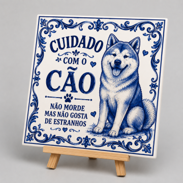 Azulejo Personalizado 'Cuidado com o Cão' | Apenas 8,90€