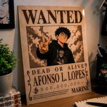 Cartaz One Piece 'Wanted' - Personalize aqui por apenas 4,80€!