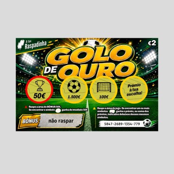 Raspadinha de Futebol Personalizada - Prémio à escolha! - Apenas 2,90€