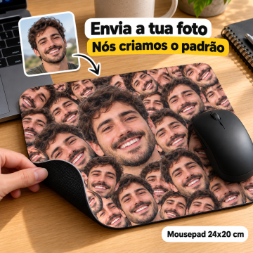 Mousepad Personalizado com a Tua Cara – 24x20 cm - Apenas 6,90€