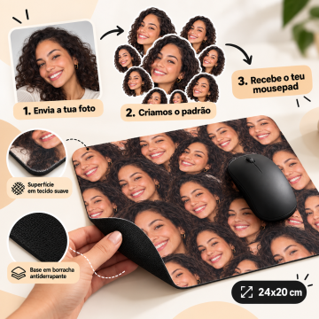 Mousepad Personalizado com a Tua Cara – 24x20 cm - Apenas 6,90€