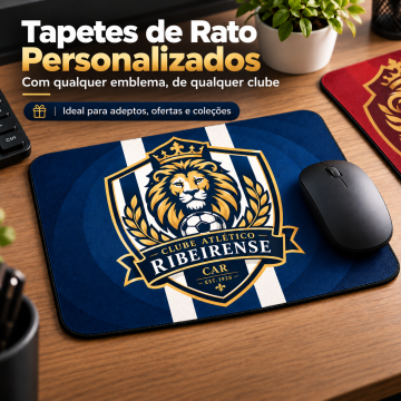 Tapete de Rato Personalizado com Emblema de Clube – Apenas 6,90€