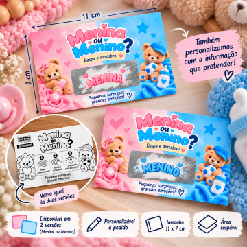 Raspadinha Revelação de Gênero - Menino ou Menina?