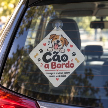 Placa em Metal Personalizada para Vidro de Carro  – 13,7×13,7 cm